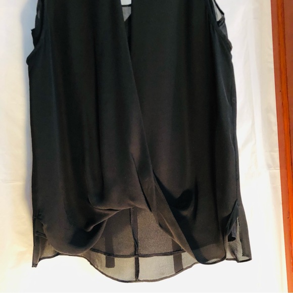 Rebecca Taylor Black Silk Rhinestone Top - Size 2 / Blouse - Picture 2 of 14